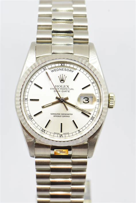 rolex day date oyster 36mm white gold